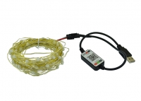 LED USB Bluetooth SMART Garland String Light, 100pcs, IP68 RGB