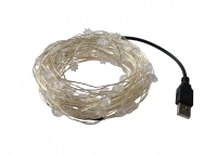 LED USB Garland Flowers, 100pcs, IP68 Warm White (3000K)