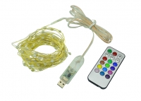 LED USB SMART Garland String Light, 100pcs, IP68 with remote control RGB