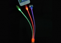 Светящийся USB кабель LED Light USB Cable 3 in 1 превью фото 2