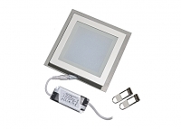 Светодиодный светильник LED Downlight Glass 12W (квадратный) Natural White (4000K) превью фото 3