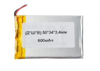 Аккумулятор литий-полимерный 3,7V 600mAh превью фото 7