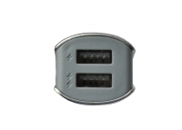 Автомобильное зарядное устройство Dual USB Charger 3.1А Silver превью фото 2