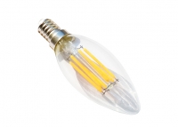 Светодиодная лампа E14, 220V 6W Edison Candle Warm White (3000K) превью фото 2