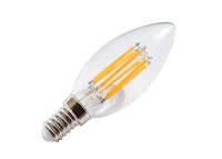 Светодиодная лампа E14, 220V 6W Edison Candle Warm White (3000K) превью фото