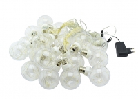 LED Garland Fringe with bulbs, 20 lamps, IP20 White (6000K)