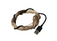 LED USB Garland Soft String, 100pcs, IP67 White Cable White (6000K)