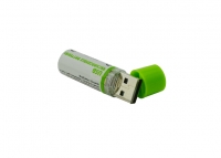 Аккумуляторная USB батарейка Li-ion 1,2В 1450 мАч превью фото