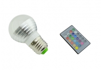 Светодиодная лампа RGB E27 Bulb (ПДУ) превью фото