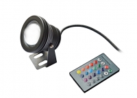 Светодиодный прожектор LP 10W, 220V, RGB Black (круглый), Econom превью фото